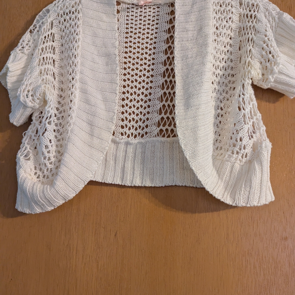 White Bolero Knit Top
